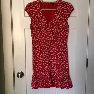 J. Crew Mercantile Dress - Red Floral Print (6)